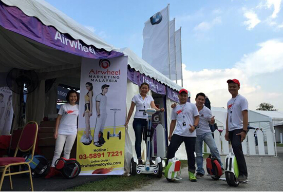 Airwheel macht Gleichgewicht Autohändler waren eingeladen, in den Malaysia open